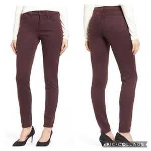 NYDJ Ami Skinny Legging Super Sculpting Brandy Wine Denim Pants Jeans Size 12.